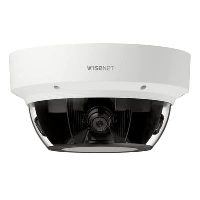 Hanwha Techwin PNM-9002VQ Network Camera - Color - Dome - H.265, H.264, MJPEG, H.264B, H.264H - 2560 x 1920 - Parapet Mount, Gooseneck, Wall Mount, Corner Mount, Ceiling Mount, In-ceiling, Pole Mount,