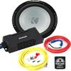 KICKER Subwoofer and Amp Package of 3 Items - 10" KM Freeair 350 Watt Sub, Class D Monoblock Amplifier and 8AWG Power Wiring Kit view 1