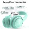 BERIBES Bluetooth Headphones Over Ear, 65H Playtime and 6 EQ Music Modes Wireless Headphones with Microphone, HiFi Stereo Foldable Lightweight Headsets, Deep Bass for Home Office Cellphone PC Ect. view 3