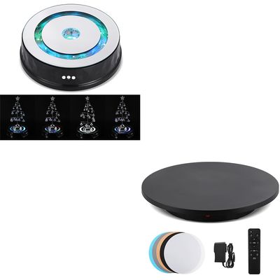 Flyrivergo Photography Turntable 16.5inch/220lb + LED Light Display Turntable 9inch/17.6lb Bundle