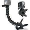 FiTSTILL Jaws Flex Clamp Mount with Adjustable Gooseneck 8-Section Compatible with Go Pro Hero 13,12,11,10,9,8,7,6,5,4,Session,3+, 3,2,1,Max,Fusion,DJI Osmo Action 5 Pro 4 3 2 Cameras view 1