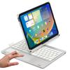 PboyiqiS Keyboard Case for iPad 10.2 9th/8th/7th Gen, Rotating Case for iPad9/iPad8/iPad7 with Backlits Touchpad Keyboard-360 Rotatable Smart Cover with Pencil Holder, Silver view 1