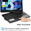 PboyiqiS Keyboard Case for iPad 10.2 9th/8th/7th Gen, Rotating Case for iPad9/iPad8/iPad7 with Backlits Touchpad Keyboard-360 Rotatable Smart Cover with Pencil Holder, Rose Gold view 2