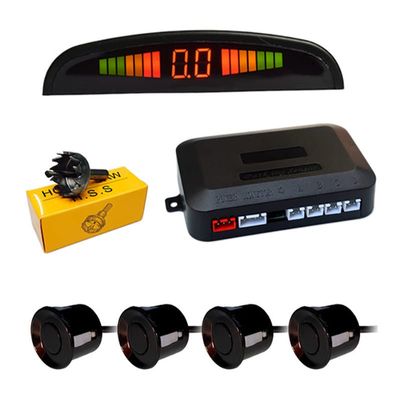 Car Parking Sensor, Rear Reversing Radar System with 4 Sensors, Wireless Reverse Backup LED Alarm Buzzer Reminder 5 Colors