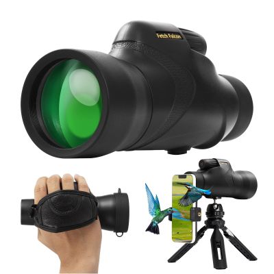 Fetch Falcon Monoculars 12x50 IPX7 Waterproof BAK4 FMC ED Nitrogen-Filled with Phone Adapter, Tripod, Hand Strap (Submersible Under 1M for 30 Minutes NO Leak)