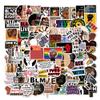100PCs Black Rights Stickers, Black Girl, Black Lives Matter, Melanin Poppin for Laptop, Hydro Flask, Water Bottle - Vinyl for Kids, Teens, Girls (Black100) view 1