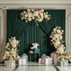 30 ft x 10 ft Wrinkle Free Hunter Green Backdrop Curtain for Parties, Polyester Dark Green Photo Backdrop Drapes 6 Panels 5x10ft for Baby Shower Wedding Birthday Party Photography Curtains view 2