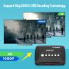 4K@30hz HDMI TV Media Player with ONE AV Cable, HDMI/AV Output, Digital MP4 Player for 14TB HDD/ 512G USB Drive/SD Card/H.265 MP4, with Remote Control for MP3 AVI RMVB MPEG etc view 4
