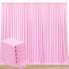 30 ft x 10 ft Wrinkle Free Baby Pink Backdrop Curtain for Parties, 6 Panels 5ftx10ft Thick Polyester Photo Backdrop Drapes for Baby Shower Birthday Party Photography Wedding Backdrop Stand view 1