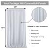 30 ft x 10 ft Wrinkle Free Silver Backdrop Curtain for Parties, Polyester Silver Grey Backdrop Drapes 6 Panels 5x10ft for Baby Shower Photoshoot Engagement Wedding Birthday Photography Background view 3