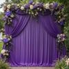 30 ft x 10 ft Wrinkle Free Purple Backdrop Curtain for Parties, 5ft x 10ft 6 Panels Polyester Purple Photo Backdrop Drapes for Wedding Birthday Party Baby Shower view 2