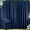 20 ft x 10 ft Wrinkle Free Navy Blue Backdrop Curtain for Parties,Polyester Photo Backdrop Drapes, Thick Background 4 Panels 5ft x 10ft for Baby Shower Wedding Birthday Party Backdrop Stand view 1