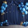20 ft x 10 ft Wrinkle Free Navy Blue Backdrop Curtain for Parties,Polyester Photo Backdrop Drapes, Thick Background 4 Panels 5ft x 10ft for Baby Shower Wedding Birthday Party Backdrop Stand view 4