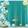 10 ft x 30 ft Wrinkle Free Turquoise Backdrop Curtain for Parties, Thick Polyester Teal Photo Backdrop Drapes,6 Panels 5ft x 10ft for Baby Shower Wedding Engagement Birthday Mermaid Party view 2