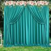 10 ft x 30 ft Wrinkle Free Turquoise Backdrop Curtain for Parties, Thick Polyester Teal Photo Backdrop Drapes,6 Panels 5ft x 10ft for Baby Shower Wedding Engagement Birthday Mermaid Party view 3