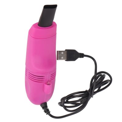 Mini Keyboard Cleaner, Stable Current Mini Computer Vacuum USB Handheld for Crumb (Rose Red)