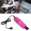 Mini Keyboard Cleaner, Stable Current Mini Computer Vacuum USB Handheld for Crumb (Rose Red) view 2