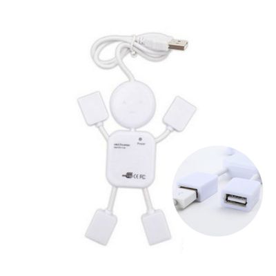 Mobestech Dispenser USB Hubs 4 PDA for Ports Mini Phone Multiple Splitter Expansion Data White USB Hub Portable Shape Creative People Home USB Hubs