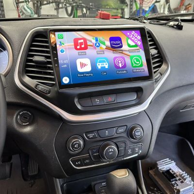 EWLSAC Android 13.0 Car Stereo Radio Player for Jeep Cherokee 2015-2018 10 Inch Touch Screen Car Audio Receiver with GPS Navigation Bluetooth Head Unit Supports Backup Camera(2G+32G)