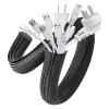 AGPTEK Cable Sleeve Cover, 10ft - 1.5 inch Desk Cord Organizer Cable Hider, Home Office Wire Management Computer TV Wire Loom Tubing, Pet Proof Cord Protector, from Cat Dog Chewing, Black view 1