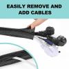 AGPTEK Cable Sleeve Cover, 10ft - 1.5 inch Desk Cord Organizer Cable Hider, Home Office Wire Management Computer TV Wire Loom Tubing, Pet Proof Cord Protector, from Cat Dog Chewing, Black view 4