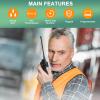 SAMCOM Long Range Two Way Radios Rechargeable 2 Watt, 3000mAh High Power 2 Way Radios Handheld UHF Programmable Walkie Talkies for Adults, Group Call for Business Construction Warehouse, 1 Pack view 2