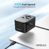 MOMAX Universal Travel Adapter, PD 35W Fast International Power Adapter, 3 USB C & 2 USB A, Worldwide Travel Plug Adapter, International Power Adapter for Europe, USA, Japan, Australia (Type C/A/G/I) view 4
