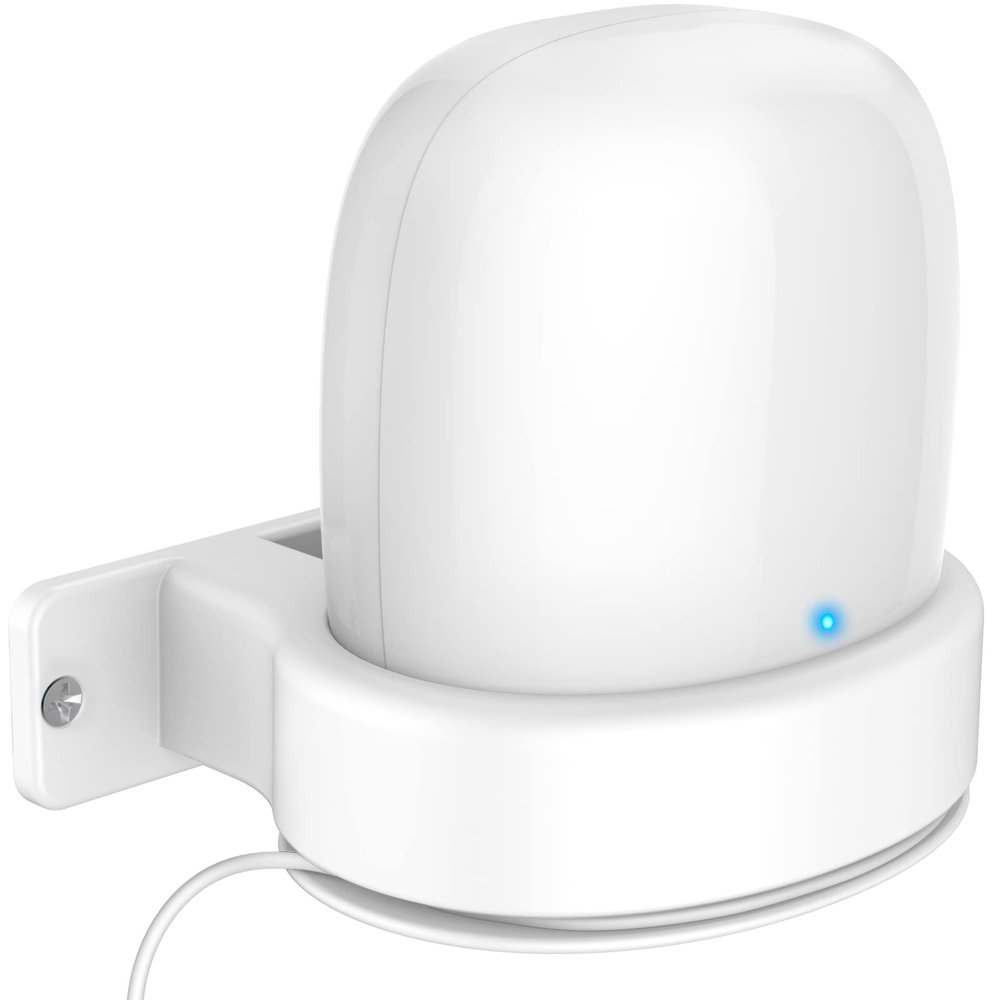 Delidigi for Nest WiFi Pro 6E Wall Mount ABS Bracket Holder Shelf Compatible with Nest Wi-Fi Pro Mesh Router Home Wi-Fi System Router [Built-in Cable Management]