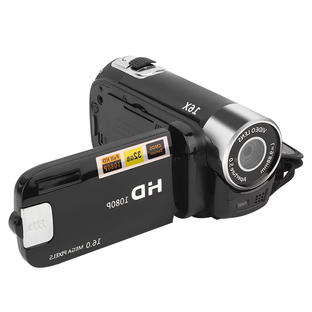 Digital Camcorder, USB Power Supply DH-90 High Definition Camcorder US Plug 110-240V 16X Digital Zoom for Travel