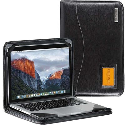 Broonel - Contour Series - Black Heavy Duty Leather Protective Case - Compatible with Lenovo ThinkPad T14 Gen 2 14"