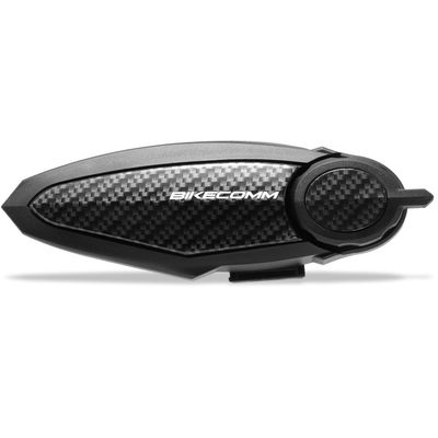BIKECOMM BK-S2 Motorcycle Bluetooth Headset Intercom 1200M Range Wireless Speakers - Helmet Communication System, IP67, Carbon