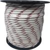 Yacht Braid Premium Polyester Rope 7/16 inch, White with Red Tracers and Blue Fleck (50 feet) view 1