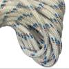 Yacht Braid Premium Polyester Rope 7/16 inch, White with Blue Tracers and Red Fleck (150 feet) view 2