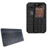 BoxWave Keyboard Compatible with CAT B35 - SlimKeys Bluetooth Keyboard, Portable Thin with Chiclet-Style Keys - Jet Black view 1