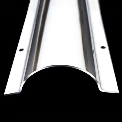 ZJKXJH Wire Guard Raceway Stainless Steel, Half Round Silver Metal Cord Cover 1M Long, Cable Concealer for Ceiling, Corner, Floor, Perforated Installation (Color : Regular, Size : 8cm/3.1in-20 Cable)