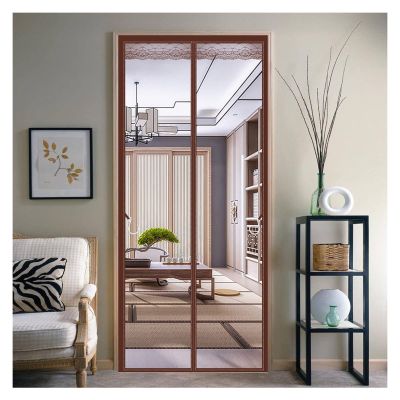 VXHCS Magnetic Door Curtain, Warm and Cold Protection Curtains, Hands Free Automatic Closing Windproof Waterproof Transparent Insulated Door Curtain (Color : Clear, Size : 35x81in/90x205cm)
