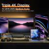 AUIMCE MacBook Docking Station 3 Monitors, Displaylink Laptop Docking Stations with 130W Power Supply,15 in 1 USB C Triple 4K Display Dock for MacBook Pro/Air and USB-C/A Port Computer (3 HDMI, 2 DP) view 3