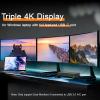 AUIMCE MacBook Docking Station 3 Monitors, Displaylink Laptop Docking Stations with 130W Power Supply,15 in 1 USB C Triple 4K Display Dock for MacBook Pro/Air and USB-C/A Port Computer (3 HDMI, 2 DP) view 4