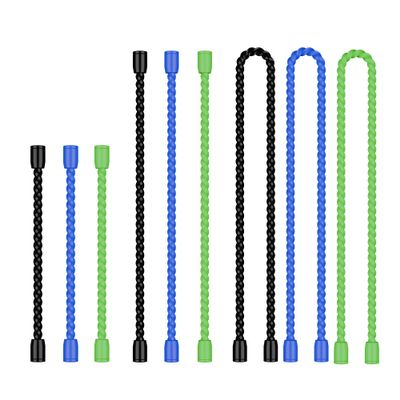 9PCS 4-Inch, 6-Inch, 12-Inch Silicone Cable Ties, Bendable Rubber Twist Ties, Reusable Twist Ties for Cords, Cable Zip Ties for Organizing, Bundling (3 Colors)