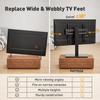 Perlegear Universal Swivel TV Stand Base for 3270 inch TVs, Height Adjustable Table Top TV Stand Mount with Tilt, Tempered Glass Base, Holds up to 88 lbs, Max VESA 400x400mm, PGTVS26 view 3