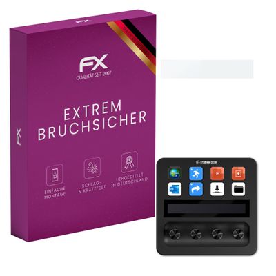 atFoliX Plastic Glass Protective Film compatible with Elgato Stream Deck Plus, 9H Hybrid-Glass FX Screen Protector