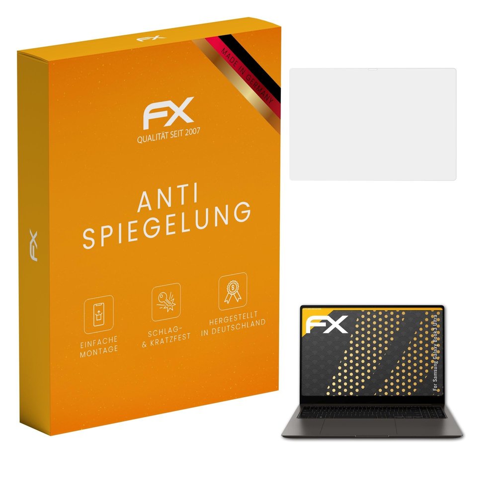 atFoliX Screen Protector compatible with Samsung Galaxy Book3 Ultra Screen Protection Film, anti-reflective and shock-absorbing FX Protector Film (2X)