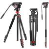 NEEWER 72" Fluid Head Video Tripod Monopod, Aluminum Alloy QR Plate Compatible with DJI RS Gimbal, 360 Pan & +90/-70 Tilt for DSLR Camera Camcorder, Max Load 13.2lb/6kg, TP72A view 1