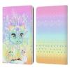 Head Case Designs Officially Licensed Sheena Pike Sweet Pastel Lil Dragonz Dragons Leather Wallet Case Compatible with Kindle Paperwhite 1/2 / 3 view 1