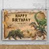 15x10ft Dinosaur Happy Birthday Backdrop for Photography,3D Realistic Dinosaur Theme Backdrops, for Boy Girl Birthday Party Banner Newborn Baby Shower Decoration Photo Booth Prop view 3