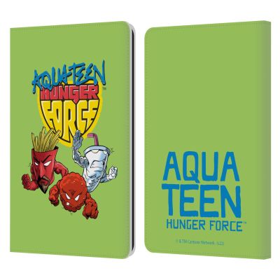 Head Case Designs Officially Licensed Aqua Teen Hunger Force Group Graphics Leather Wallet Case Compatible with Kindle Paperwhite 1/2 / 3