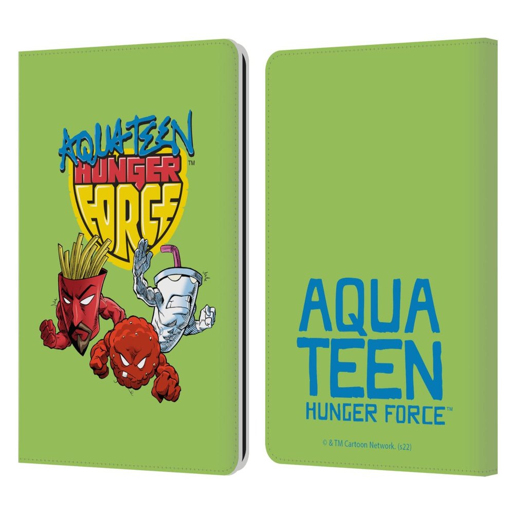 Head Case Designs Officially Licensed Aqua Teen Hunger Force Group Graphics Leather Wallet Case Compatible with Kindle Paperwhite 1/2 / 3