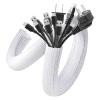 AGPTEK Cable Sleeve Cover, 2Pack 5ft - 1.6 inch Desk Cord Organizer Cable Hider, Home Office Wire Management Computer TV Wire Loom Tubing, Pet Proof Cord Protector, from Cat Dog Chewing, White view 1