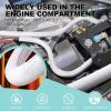 AGPTEK Cable Sleeve Cover, 2Pack 5ft - 1.6 inch Desk Cord Organizer Cable Hider, Home Office Wire Management Computer TV Wire Loom Tubing, Pet Proof Cord Protector, from Cat Dog Chewing, White view 3