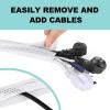 AGPTEK Cable Sleeve Cover, 2Pack 5ft - 1.6 inch Desk Cord Organizer Cable Hider, Home Office Wire Management Computer TV Wire Loom Tubing, Pet Proof Cord Protector, from Cat Dog Chewing, White view 4